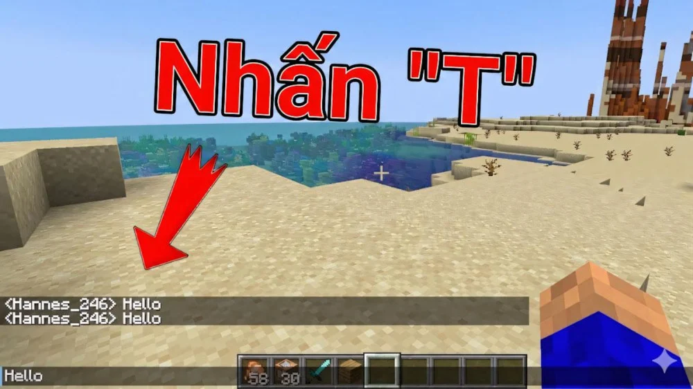 Mở chat Minecraft nhanh bằng phím T hoặc Enter