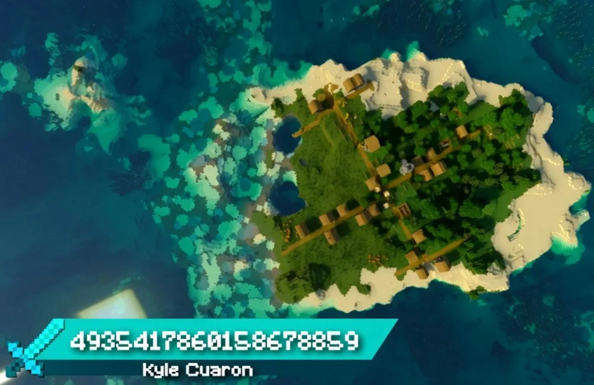 Survival island chứa village cạnh Flower Forest và đại dương