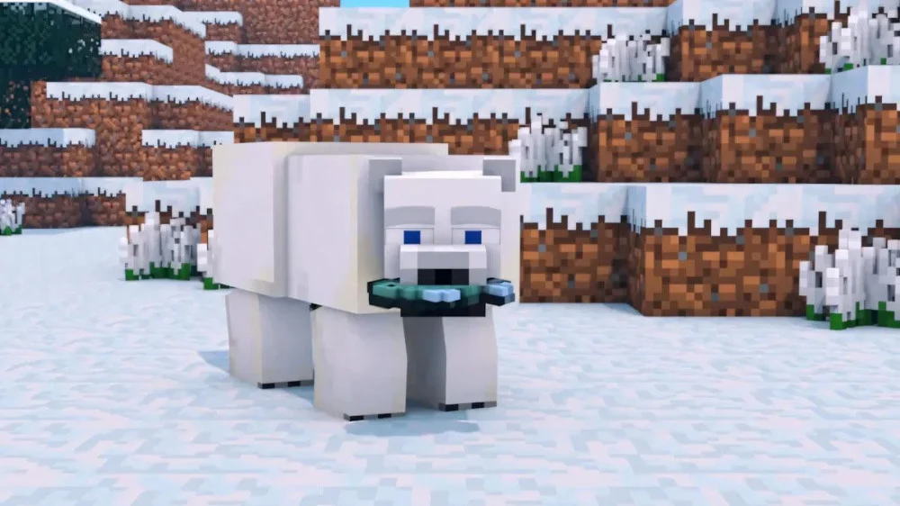 Minecraft gấu Bắc Cực xuất hiện biome tuyết