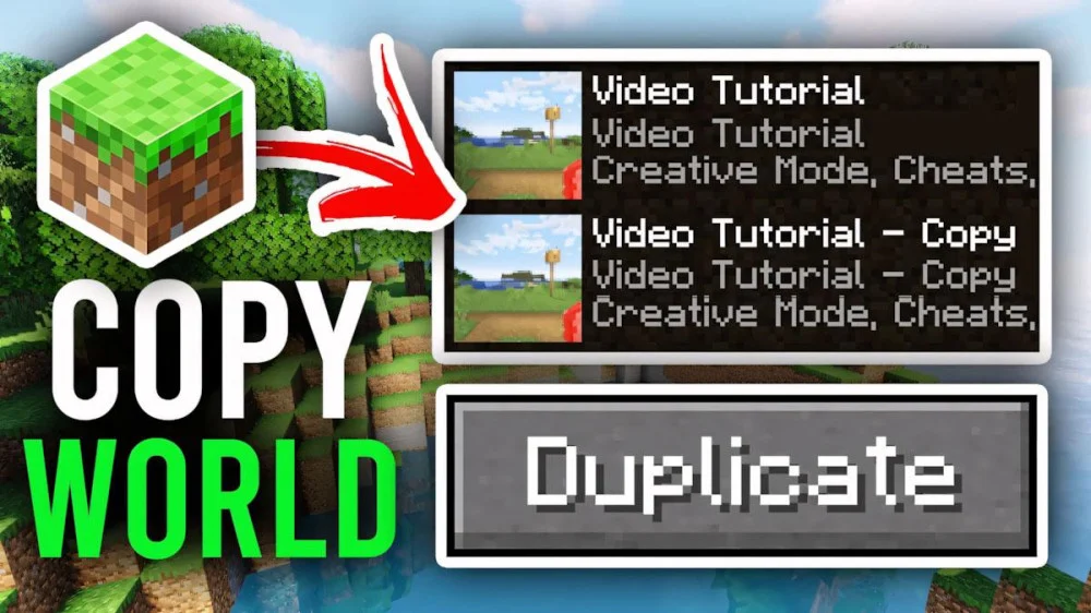 Cách copy world tạo bản sao thế giới để sao lưu an toàn