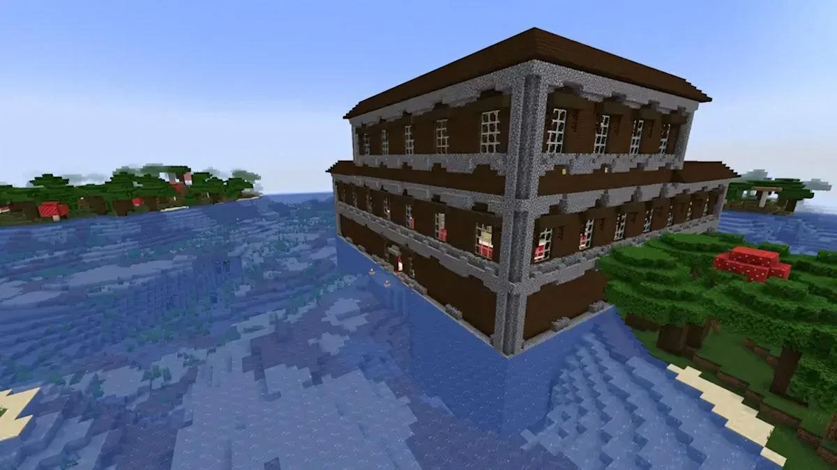 Forest spawn gần village và Woodland Mansion