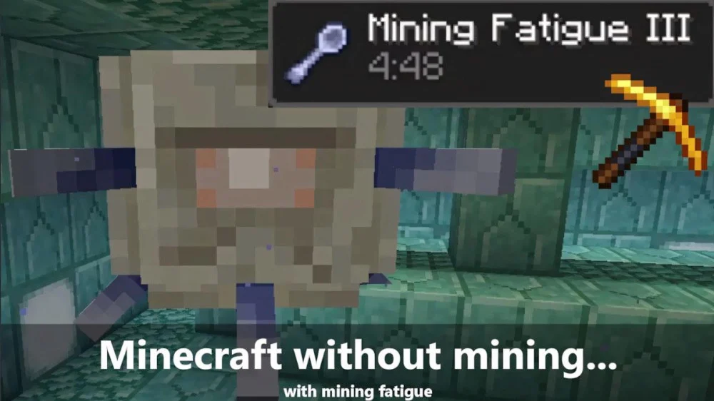 Mining Fatigue làm chậm tốc độ đào block đáng kể