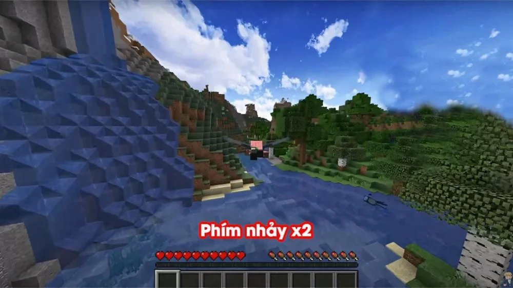Đặt Elytra vào trang bị của nhân vật