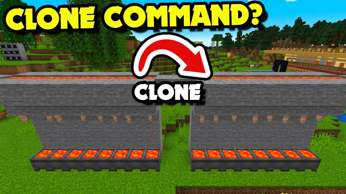 Sử dụng lệnh clone Minecraft để copy-paste