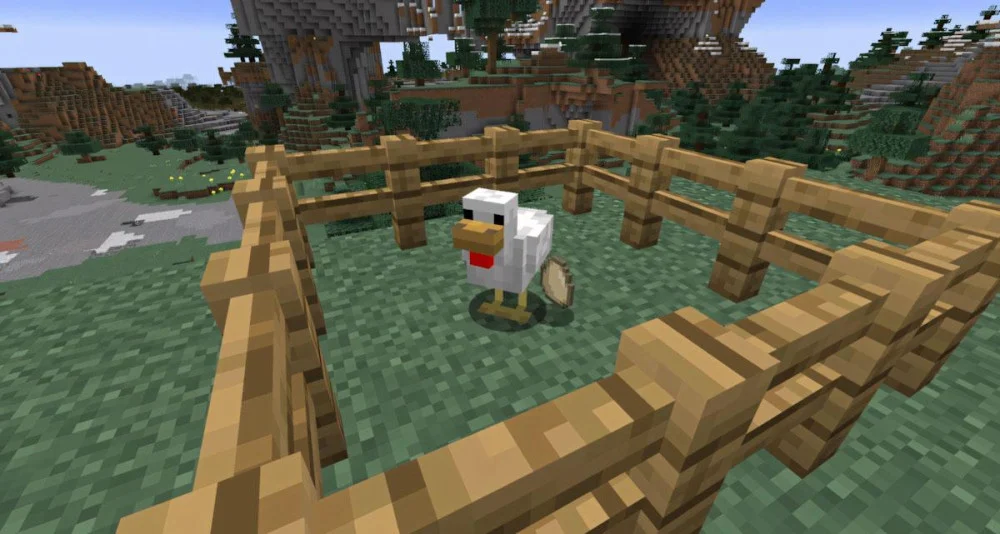 Minecraft trứng ném tạo knockback không sát thương