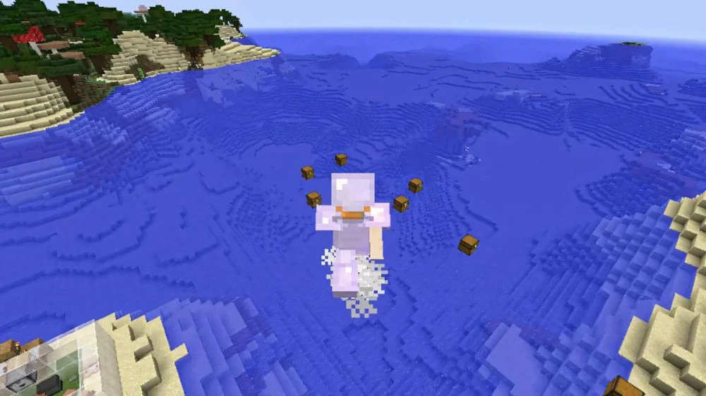 Mod Minecraft Air Hop giày nhảy cao kết hợp Elytra bay liên tục