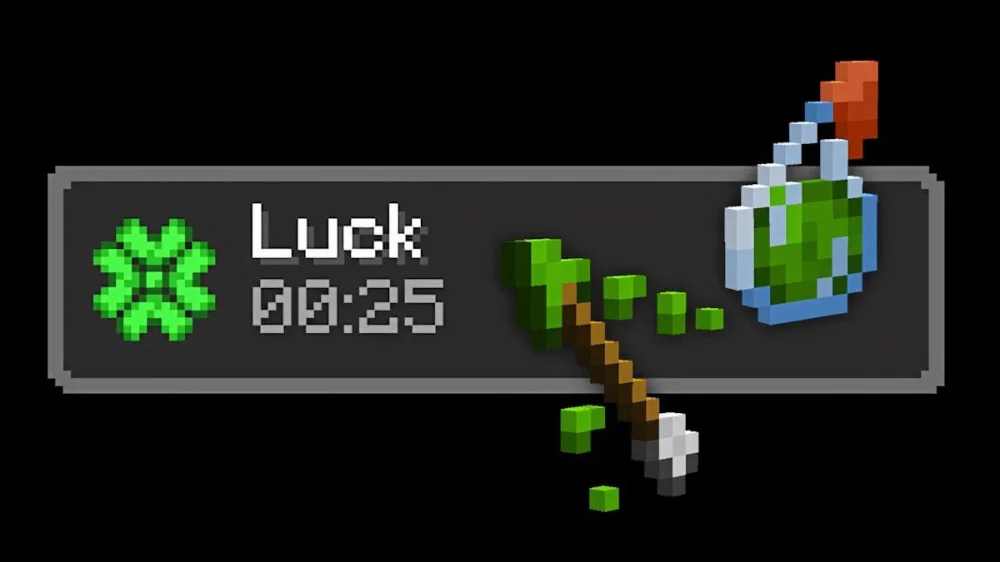 Luck Minecraft tăng cơ hội nhận vật phẩm quý hiếm