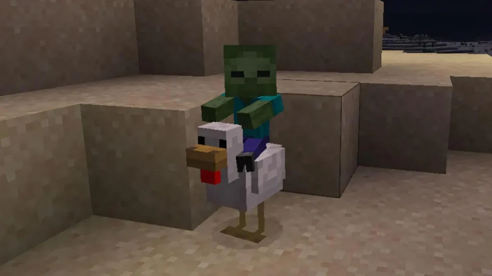 Baby Zombie Chicken Jockey mob nhỏ nhanh nguy hiểm