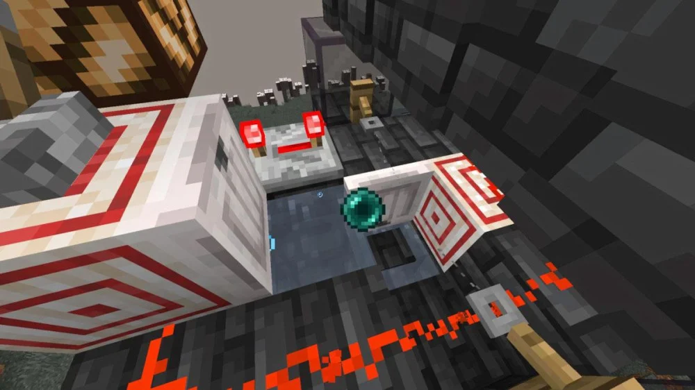 Dùng ngọc Ender để dịch chuyển và chế tạo mắt Ender