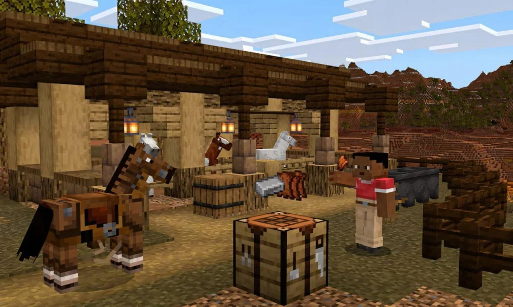 Minecraft yên ngựa có thể mua từ thợ làm đồ da