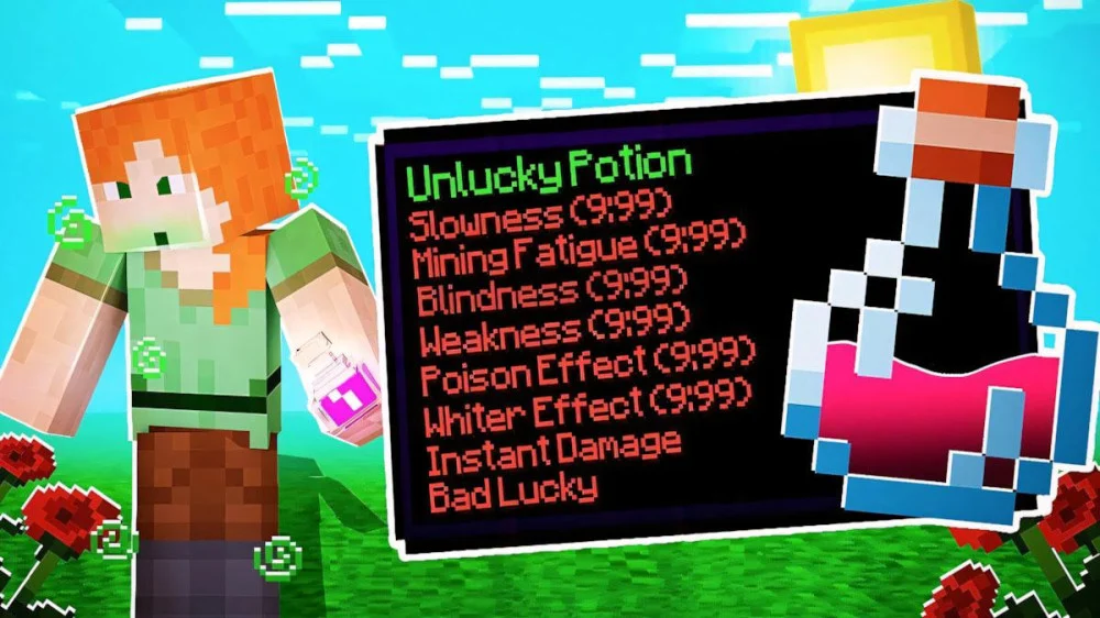 Bad Luck Minecraft giảm tỷ lệ nhận loot giá trị cao