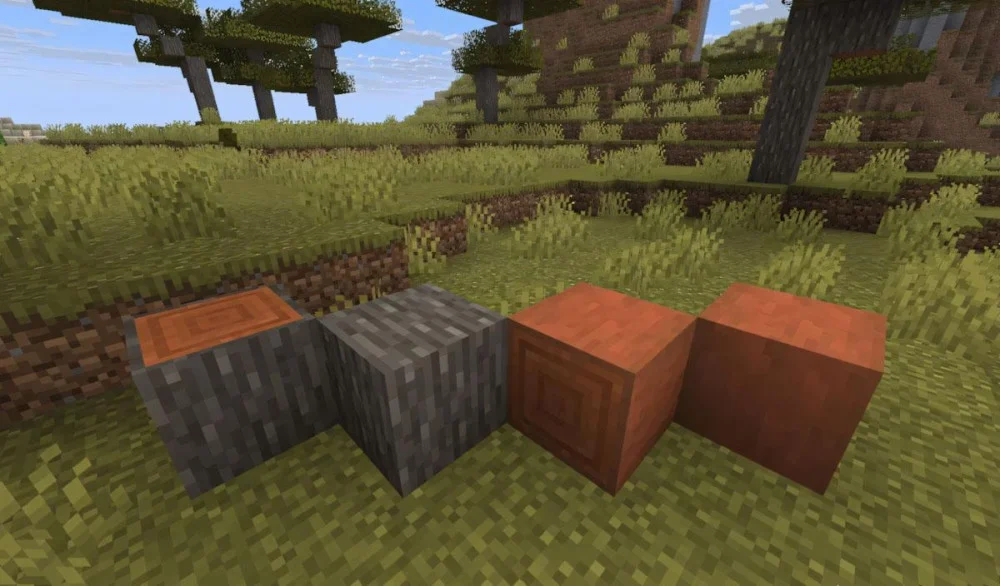 Gỗ keo Acacia Minecraft xây nhà hiện đại độc đáo