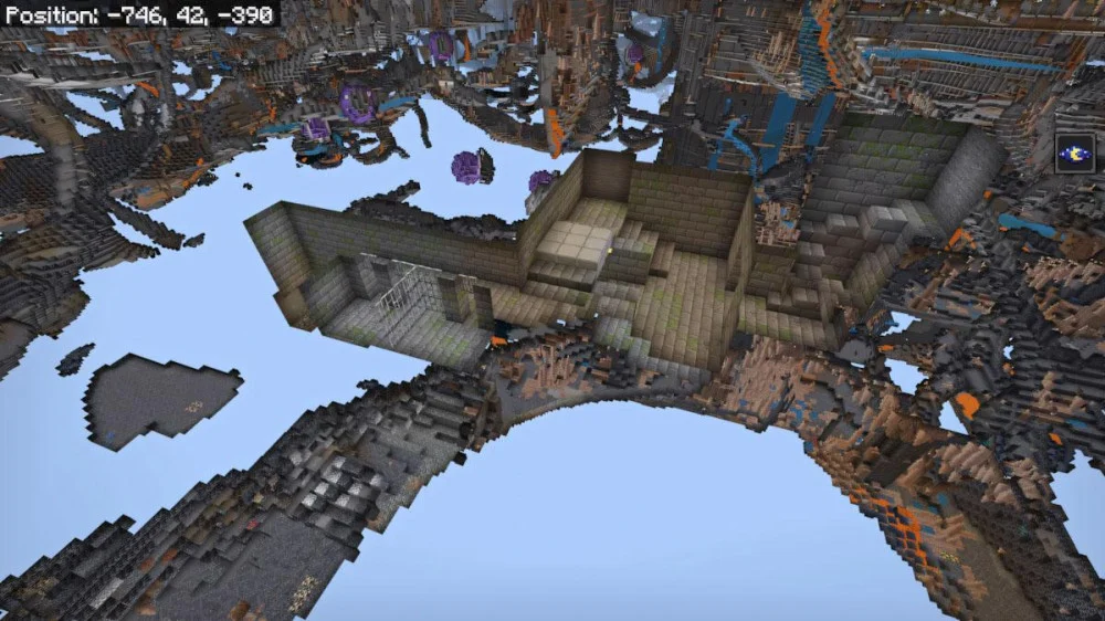 Pháo đài Stronghold chứa cổng End Portal dẫn đến rồng Ender