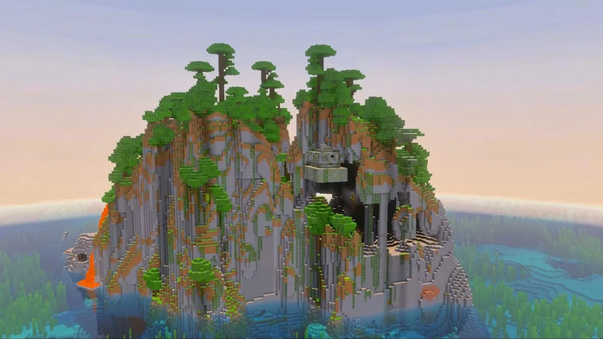 Đảo Jungle nứt đôi giữa biển với cliff