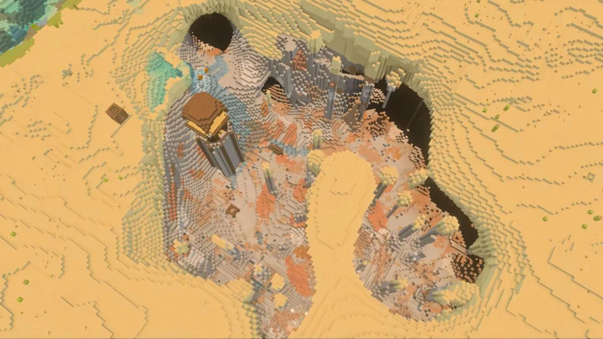 Sinkhole Desert cạnh Pillager Outpost