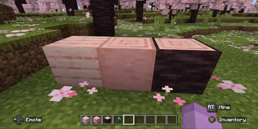 Gỗ anh đào Minecraft phong cách Nhật Bản thư giãn
