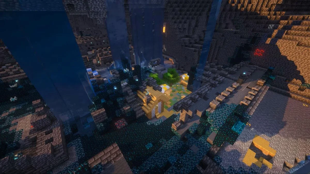 Ancient City bên dưới village cạnh deep dark biome