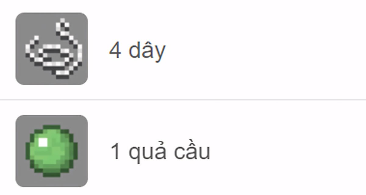 List nguyên liệu chính