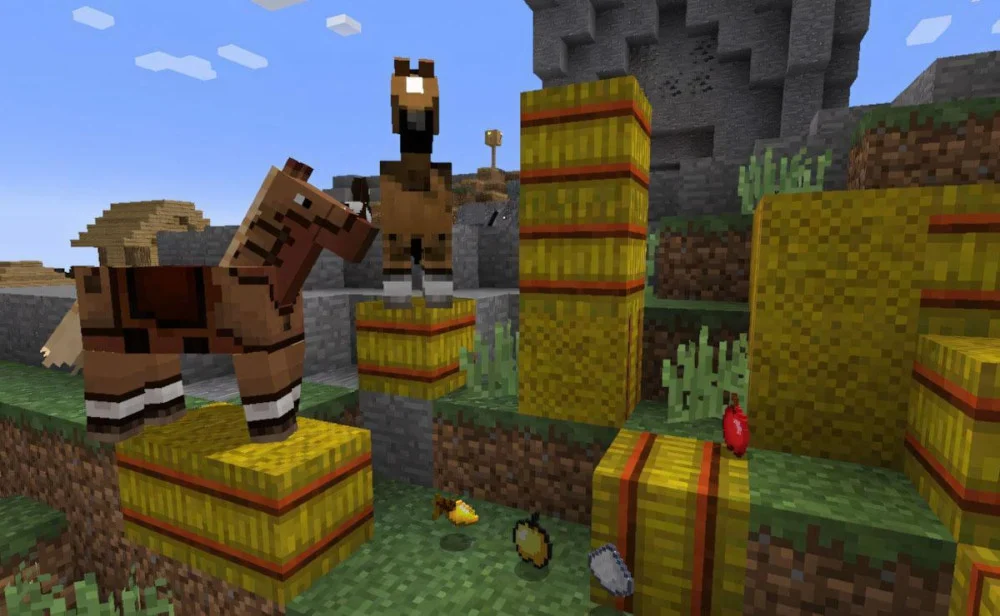 Minecraft ngựa xuất hiện thảo nguyên theo đàn
