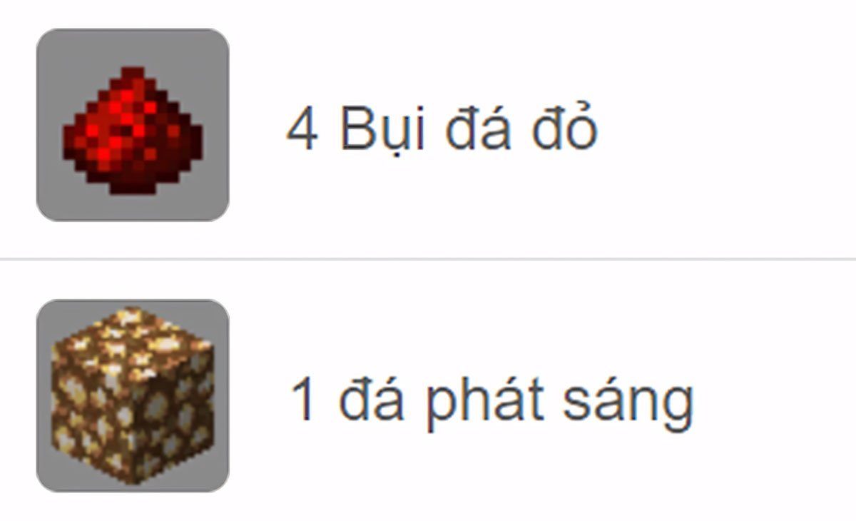 List nguyên liệu bắt buộc có