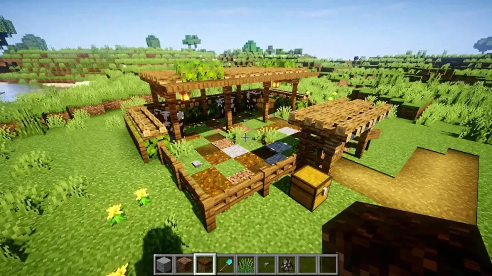 Xây chuồng trong Minecraft giữ động vật an toàn