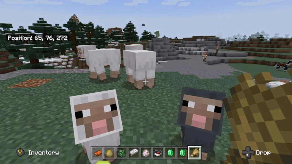 Dụ thú Minecraft bằng dây dắt và thức ăn