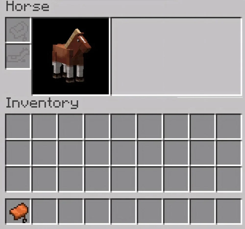 Minecraft đặt yên lên ngựa sau khi thuần hóa