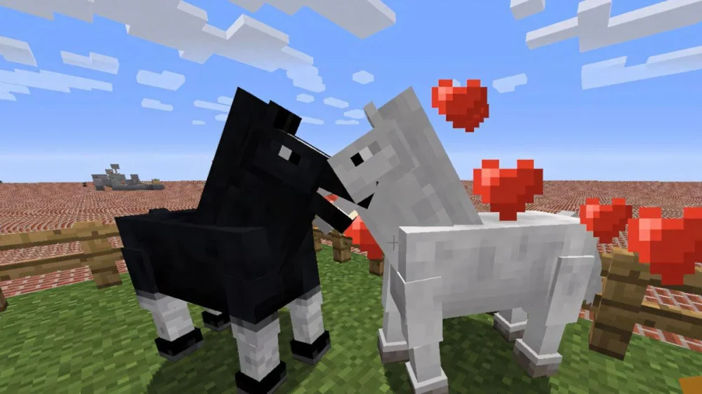Minecraft ngựa sinh sản bằng táo vàng hoặc cà rốt vàng