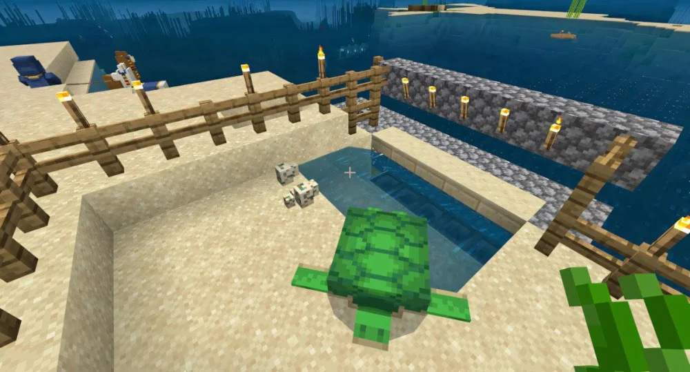 Minecraft trứng rùa dễ vỡ cần hàng rào bảo vệ khỏi mob