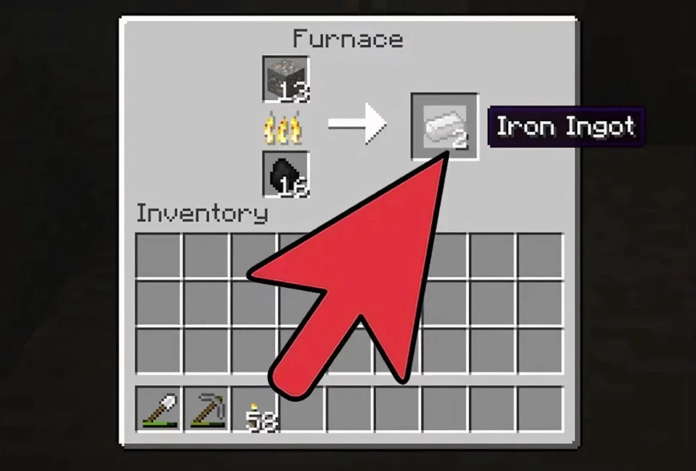 Hướng dẫn luyện quặng sắt thành thỏi sắt (Iron Ingot)