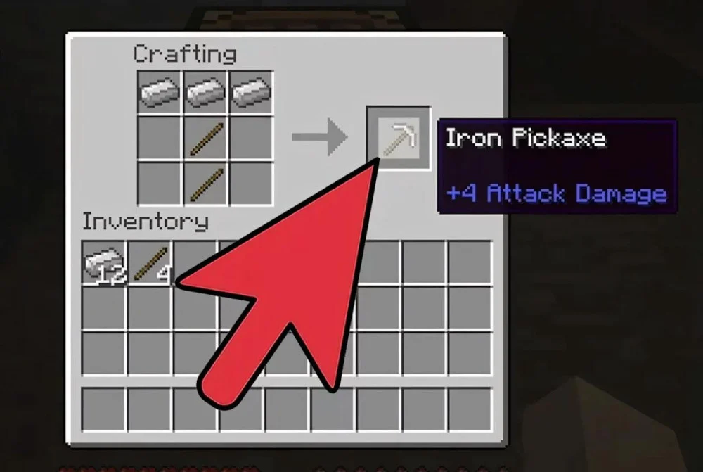 Nâng cấp trang bị sắt trong Minecraft