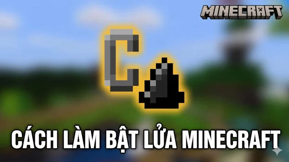Cách Chế Tạo Bật Lửa Trong Minecraft ⚒| /give Flint and Steel Cực Dễ