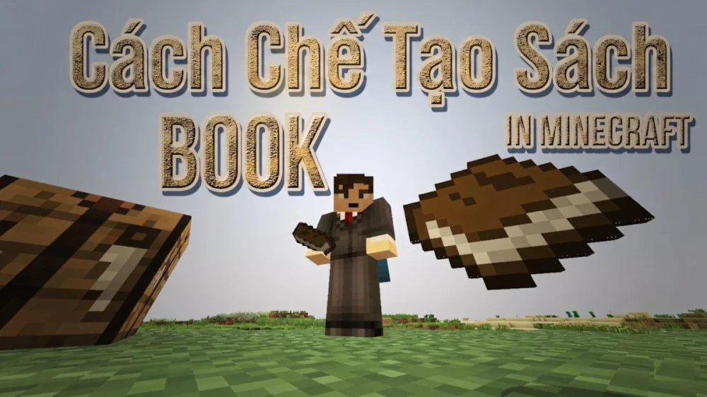 Cách Chế Tạo Sách Trong Minecraft | Tạo Quyển Sách, Bục Sách, Sách Phù Phép,...