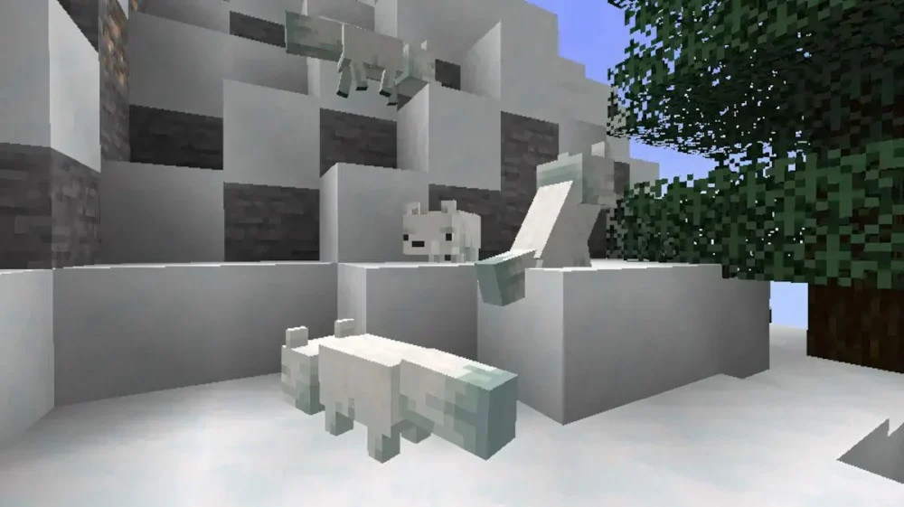Minecraft Snow Fox Snowy Taiga spawn