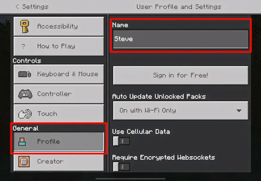 Đổi gamertag Minecraft Bedrock qua tài khoản Xbox Microsoft