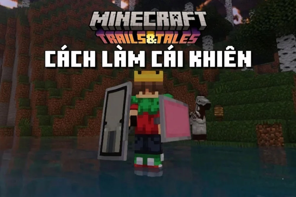 Cách Làm Cái Khiên Trong Minecraft ️⛓️‍| Cách Dùng, Thêm Item Dễ Dàng