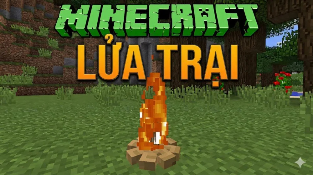 Cách Làm Lửa Trại Trong Minecraft | Lửa Trại Linh Hồn, Dập Lửa, Đá Lửa
