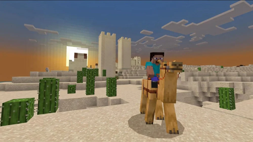 Cách nhân giống lạc đà Minecraft bằng xương rồng