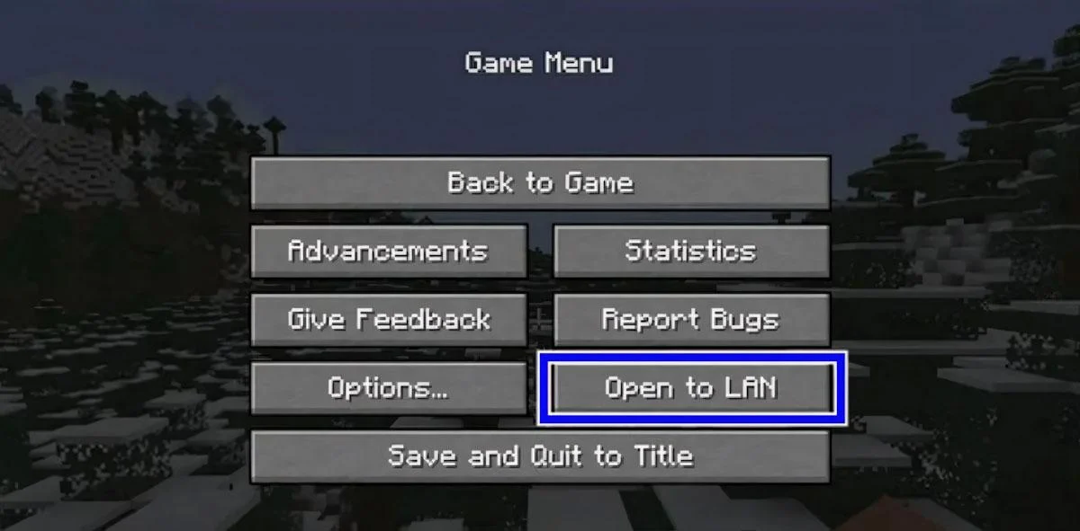 Chọn Open to LAN