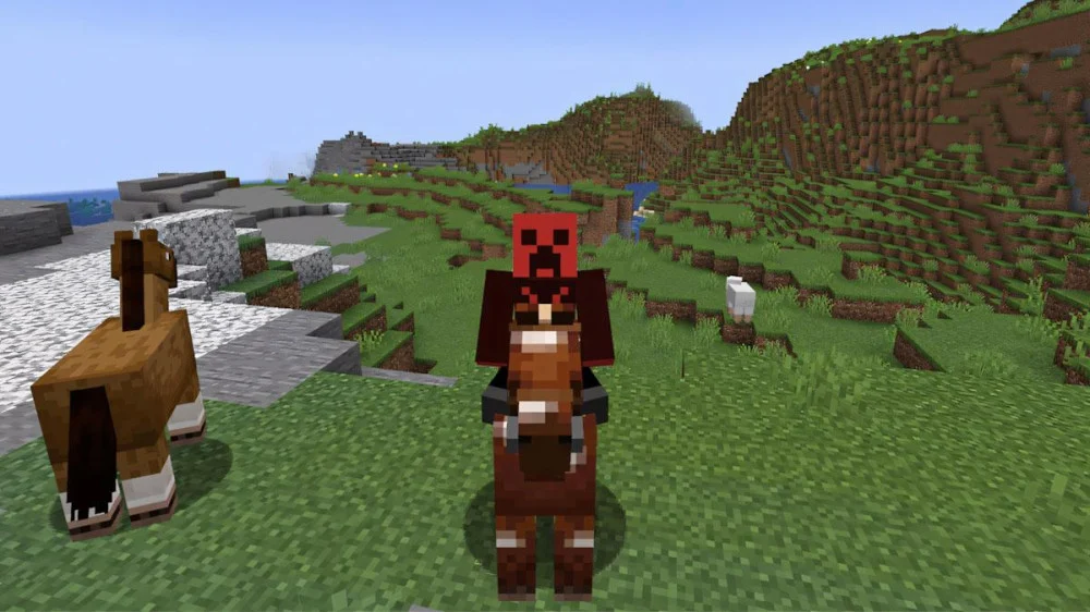 Minecraft xuống ngựa bằng Shift hoặc nút crouch/RS