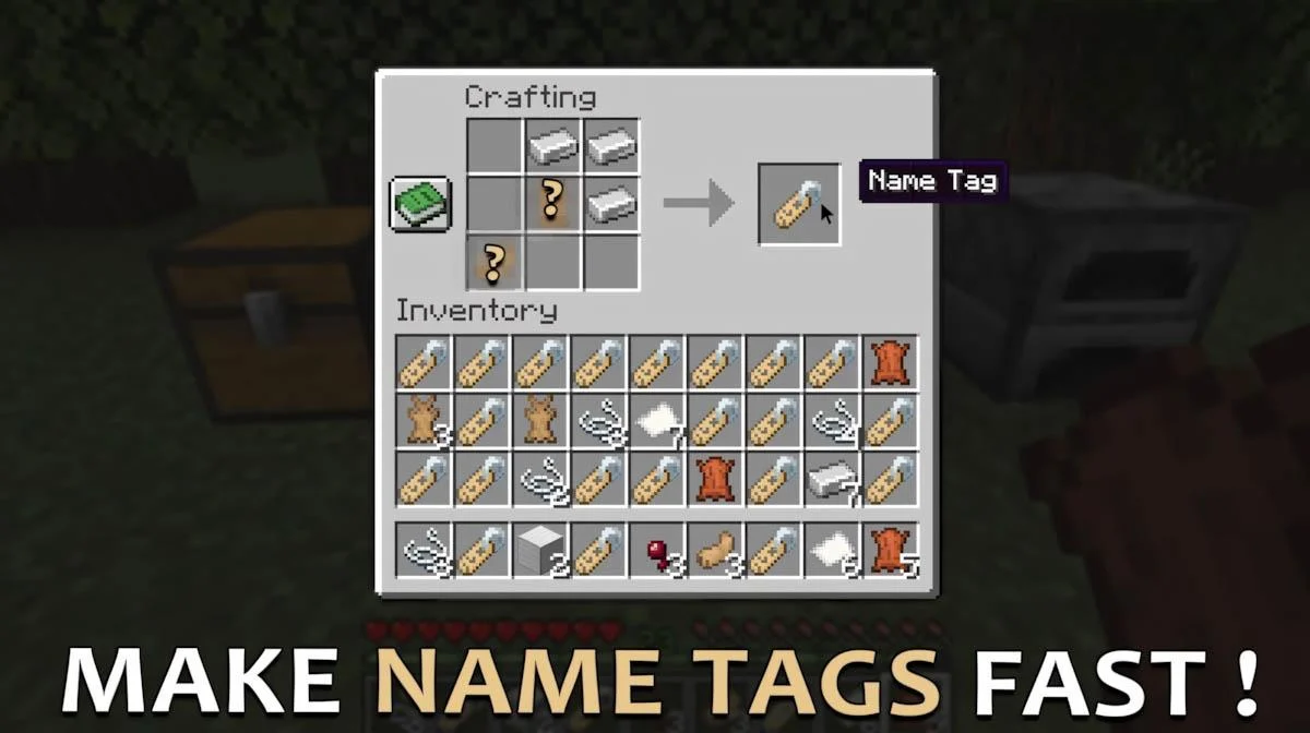 Chế tạo Name Tag tại Minecraft 1.26.30