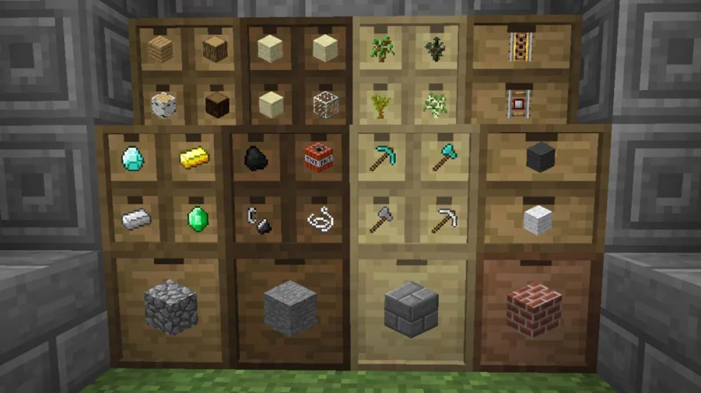 Kệ lưu trữ tích hợp khả năng phát tần số rung động khi nhận tín hiệu từ Redstone