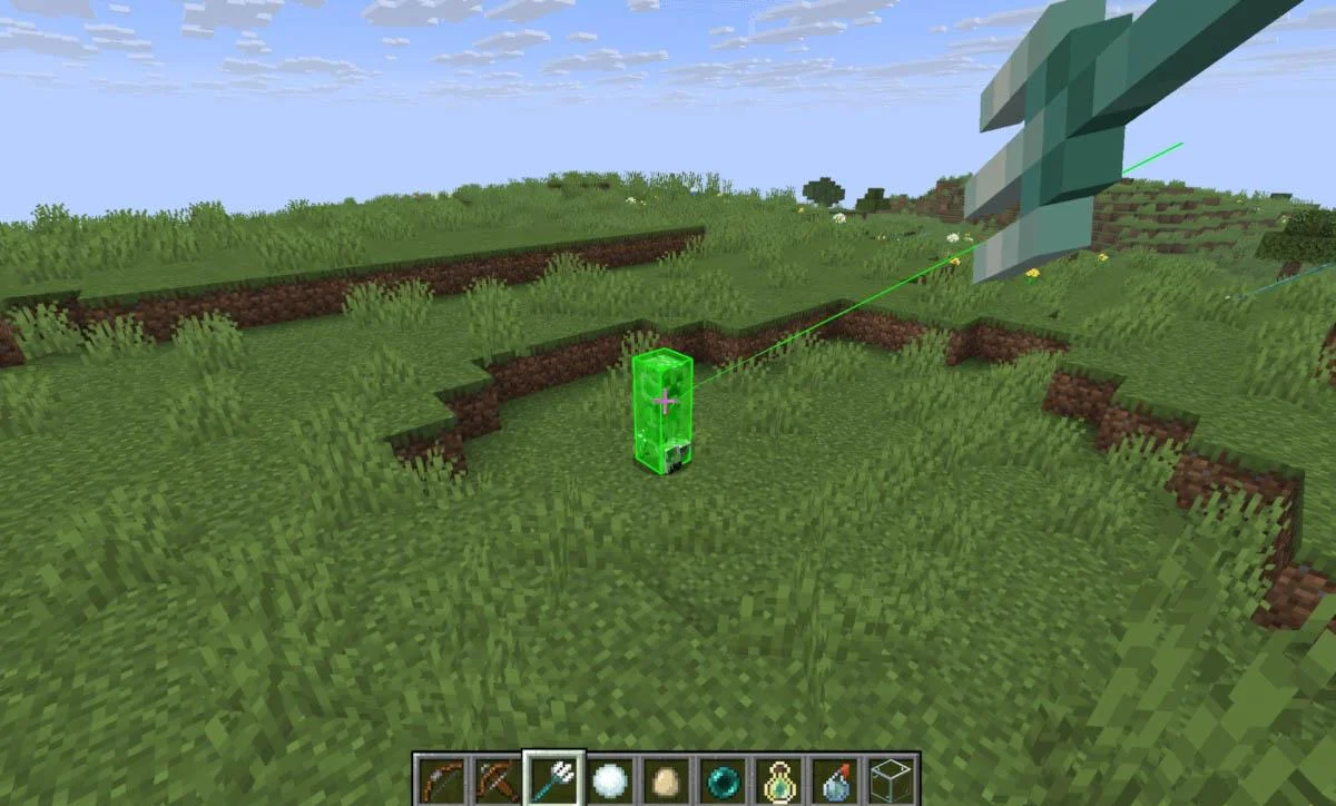 Minecraft tối ưu đường bay mũi tên và quả cầu lửa