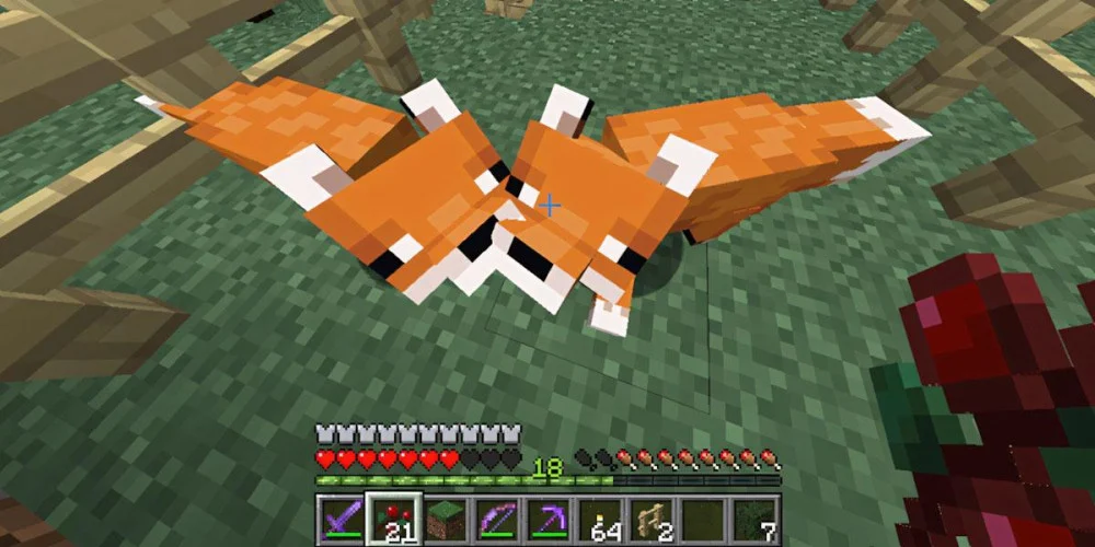 Cáo Minecraft thích sweet berry và glow berry