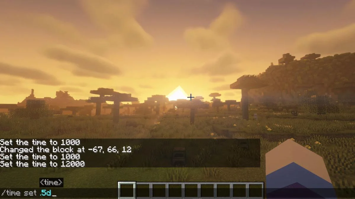 Hướng dẫn dùng lệnh trời sáng Minecraft