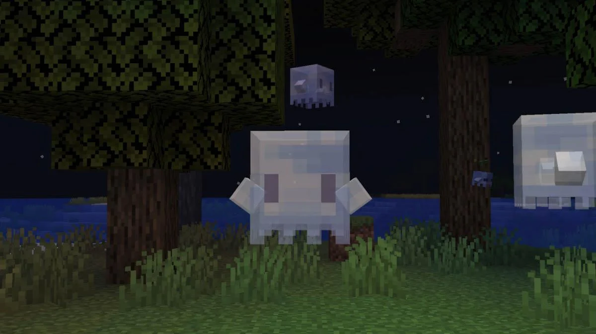 Happy Ghast là thú cưỡi bay chở bốn người trong Minecraft