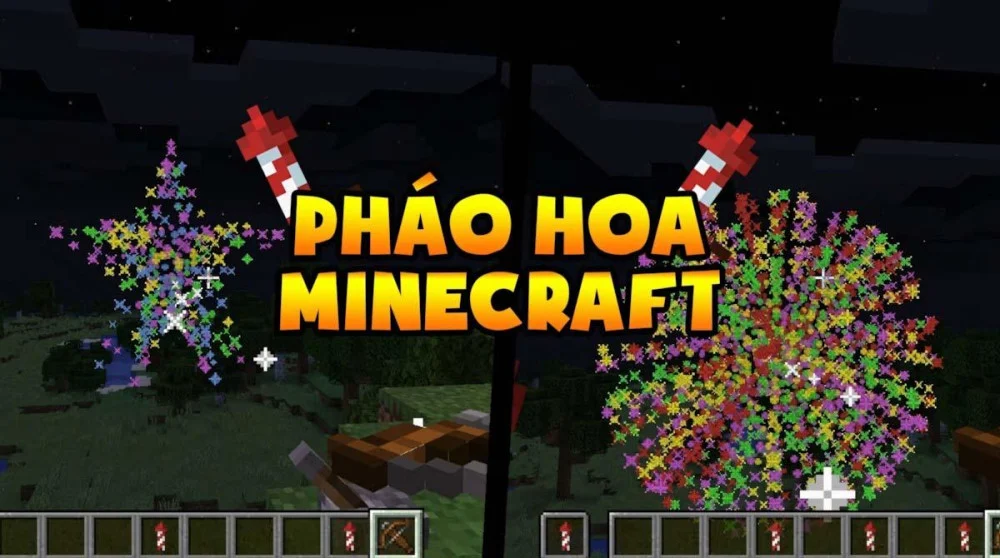 Pháo hoa tạo màn trình diễn đẹp và tăng lực Cung cho Elytra bay xa