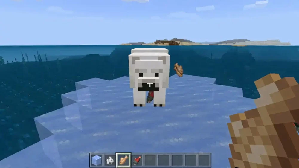 Minecraft gấu Bắc Cực sống biome tuyết trung lập