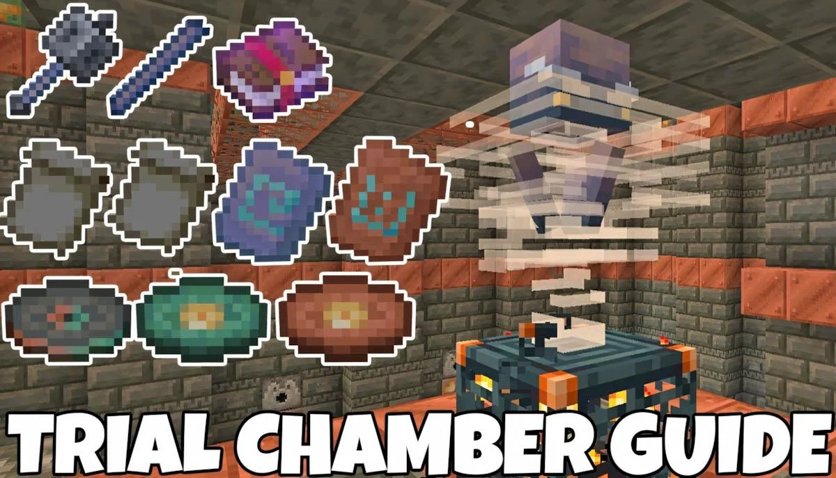 Trial Chambers với Trial Spawner, thử thách và kho báu Minecraft