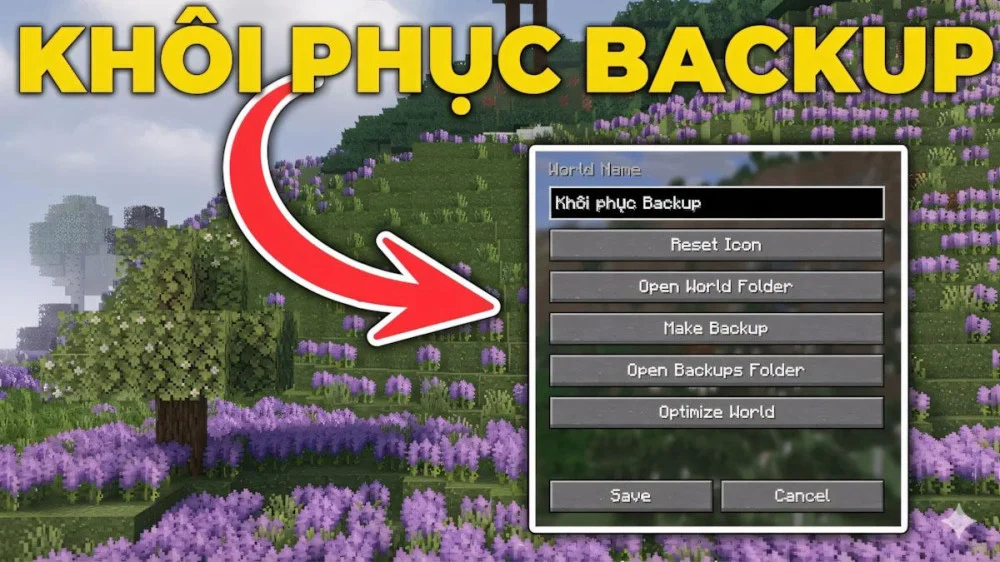 Khôi phục thế giới Minecraft Java và Bedrock an toàn